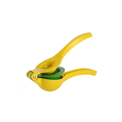 Presse-Agrumes Manuel Inox 2-en-1 – Citron & Lime Facile en jaune pour une extraction facile du jus