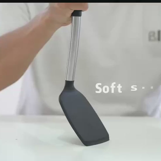 Spatules silicone inox haute résistance lot de 2