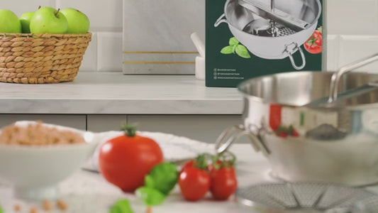 Moulin à légumes manuel inox – Purées, compotes et coulis maison
