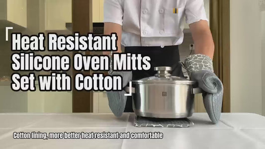 Heat Resistant Oven Glove – Cotton and Silicone