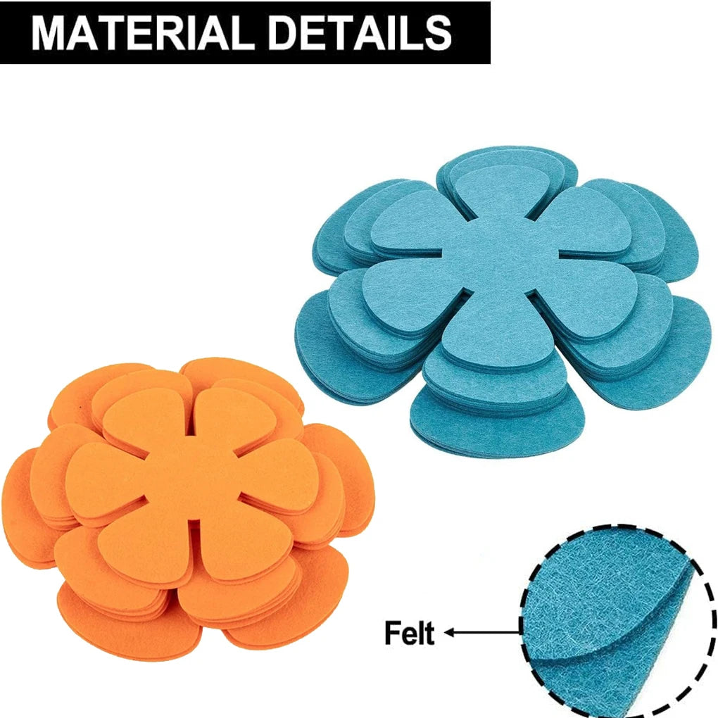 Protecteurs de poêles et casseroles en feutre – Lot de 12 en bleu et orange, idéals pour protéger vos ustensiles de cuisine