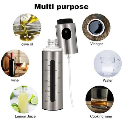 Pulvérisateur d'Huile en Inox 304 avec Doseur pour huiles, vinaigres et autres liquides culinaires