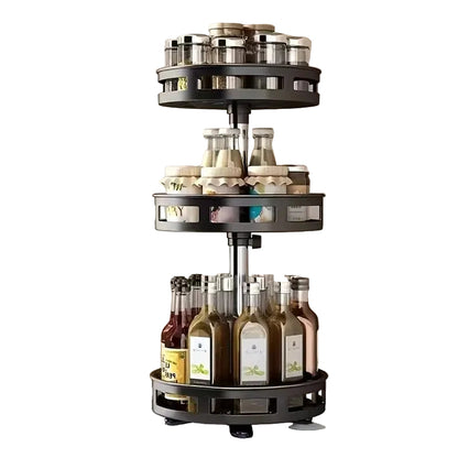 Rangement à Épices Rotatif 360° – 3 Niveaux pour une organisation optimale des épices dans votre cuisine