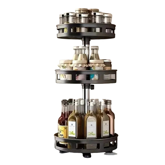 Rangement à Épices Rotatif 360° – 3 Niveaux pour une organisation optimale des épices dans votre cuisine