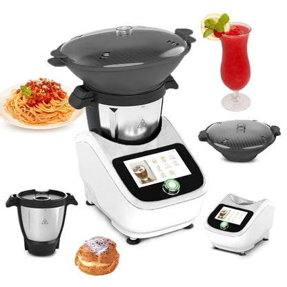 Robot de Cuisine avec Contrôle Wi-Fi et Recettes Digitales Ustensile de chef avec bols accessoires et écran tactile