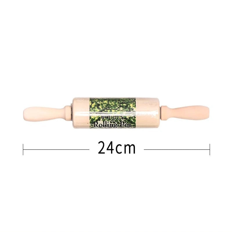 Rouleau à Pâtisserie en Bois avec Poignées – 20 à 45 cm, idéal pour étaler la pâte avec facilité