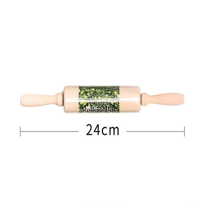 Rouleau à Pâtisserie en Bois avec Poignées – 20 à 45 cm, idéal pour étaler la pâte avec facilité