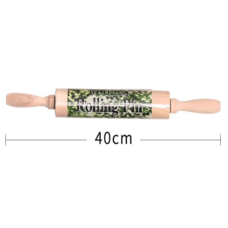 Rouleau à Pâtisserie en Bois avec Poignées – 20 à 45 cm, idéal pour aplatir la pâte avec précision