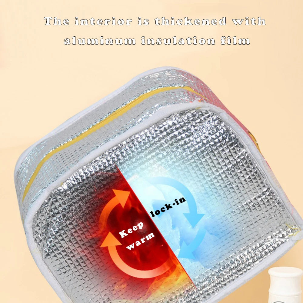 Intérieur isolé du Sac à Déjeuner Isotherme Portable avec film aluminium pour garder les aliments au chaud