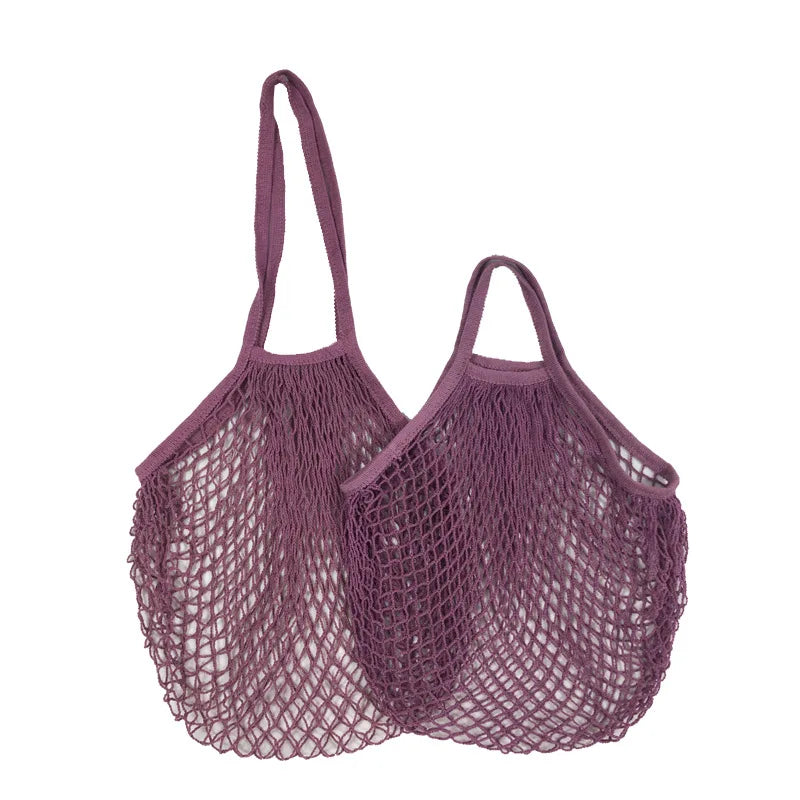 Sac Filet Réutilisable – Tote Bag Coton pour Fruits & Légumes en violet, idéal pour des courses écoresponsables