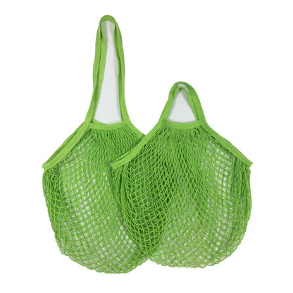 Sac Filet Réutilisable – Tote Bag Coton pour Fruits & Légumes en vert, idéal pour le shopping écologique