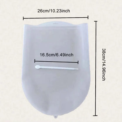 Sac Silicone Pétrissage – Ustensile Pâte Facile et Propre blanc avec dimensions pour pétrir et préparer la pâte