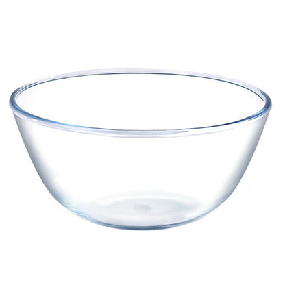 Saladier en Verre Transparent 500 ml à 4,5 L, idéal pour servir salades et autres plats.