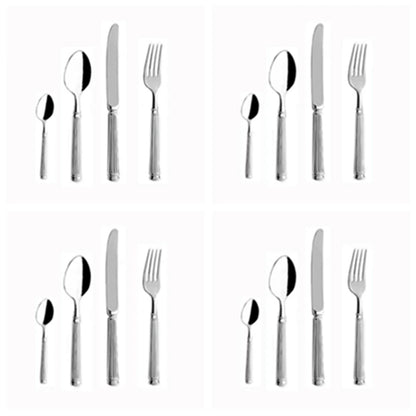Service de couverts inox gravés – Set cuillère fourchette couteau élégant pour dîners sophistiqués
