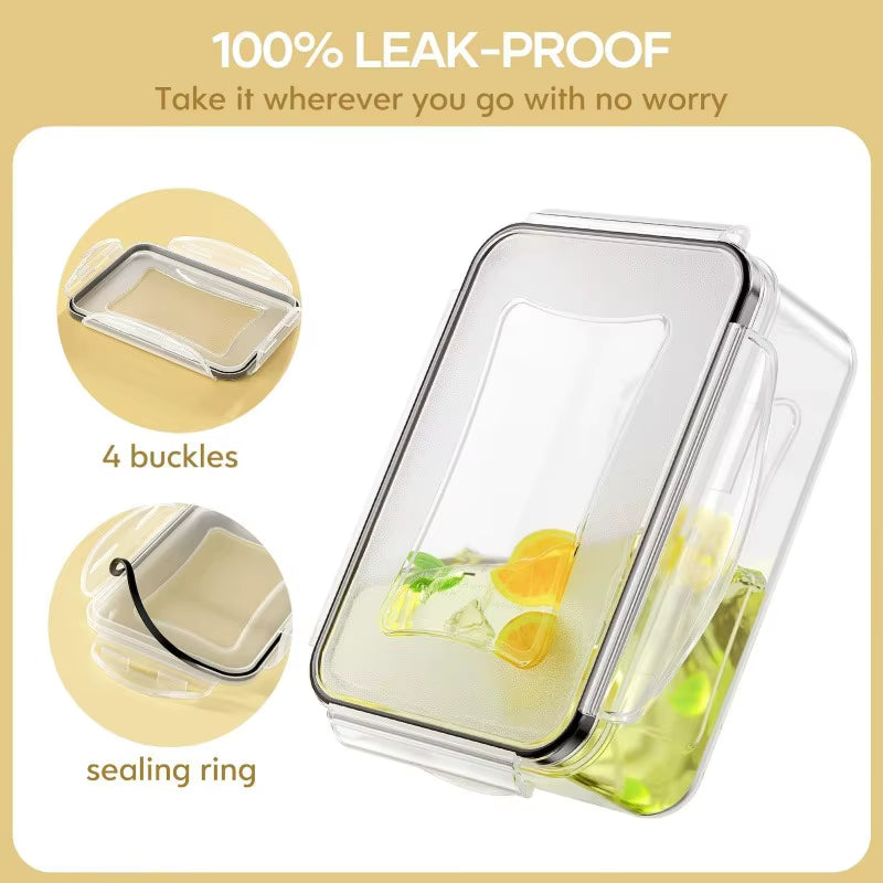 Set de boîtes meal prep hermétiques 6 pièces avec couvercles étanches et joints anti-fuites
