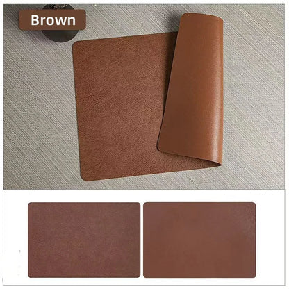 Sets de table design en cuir marron – Résistants et faciles à nettoyer, parfaits pour une table élégante.