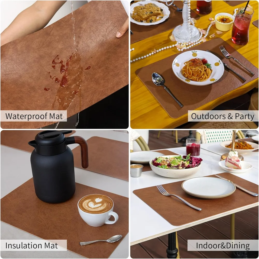 Sets de table design en cuir – Résistants et faciles à nettoyer dans divers environnements de repas