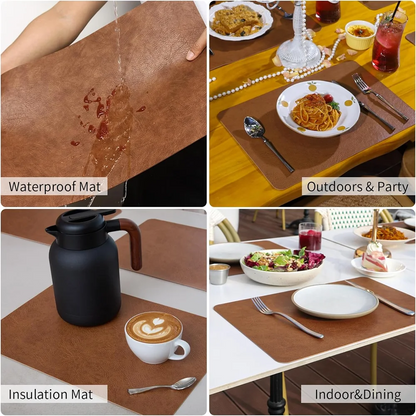 Sets de table design en cuir – Résistants et faciles à nettoyer dans divers environnements de repas