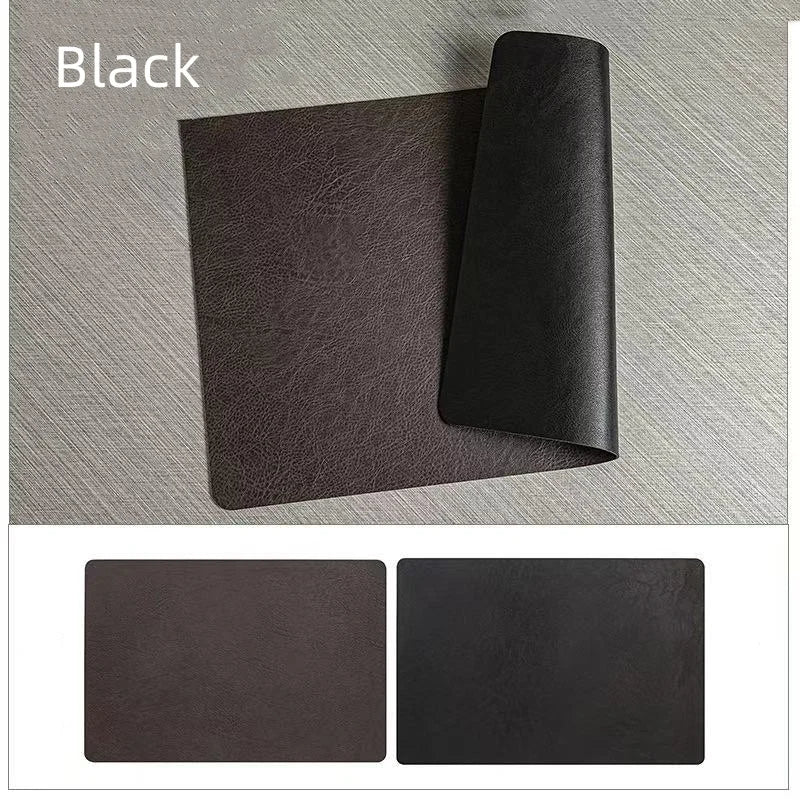 Sets de table design en cuir noir – Résistants et faciles à nettoyer pour une table élégante