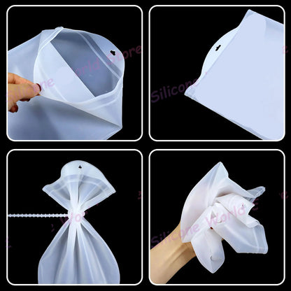 Sac Mélangeur Pâte Silicone – 1,5 kg Réutilisable en silicone flexible pour mélanger et pétrir facilement