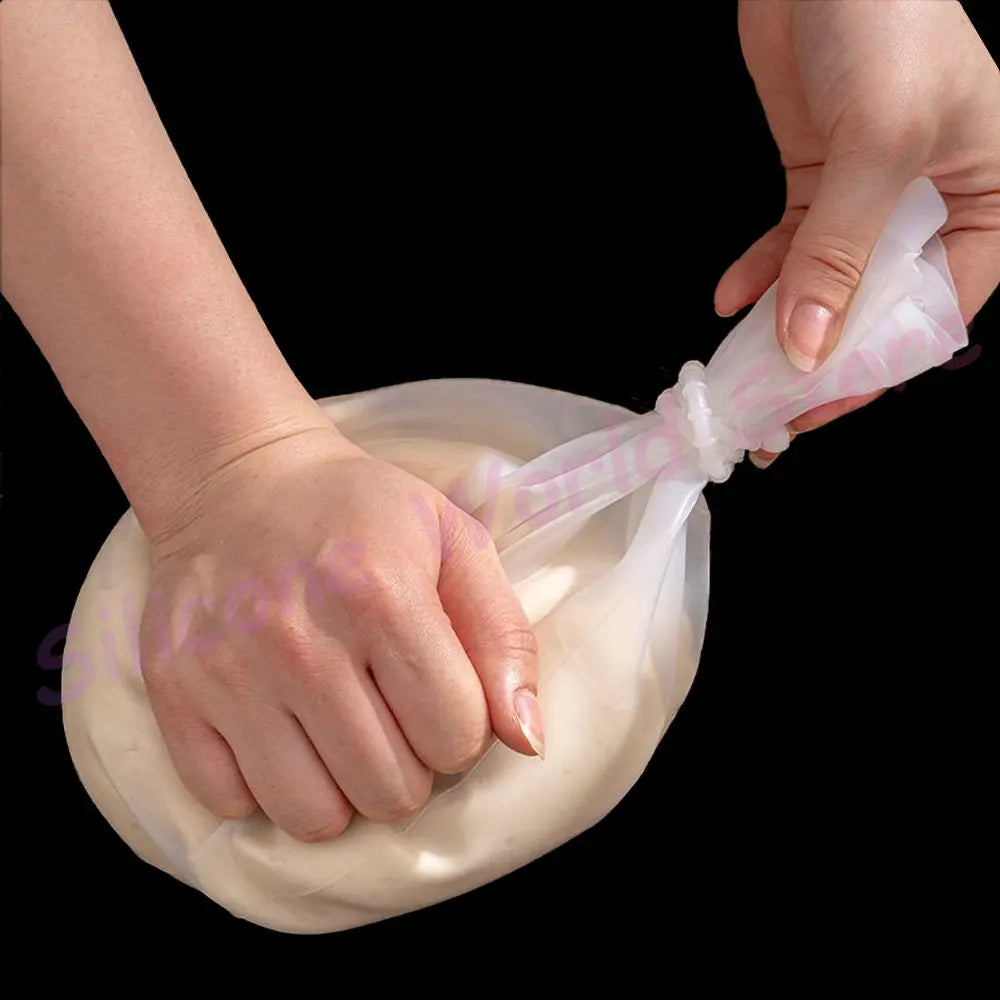 Sac Mélangeur Pâte Silicone – 1,5 kg Réutilisable en silicone transparent utilisé pour mélanger la pâte facilement