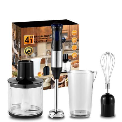 Mixeur électrique 1000W en acier inoxydable Ustensile de chef set plongeant avec hachoir bol gradué et fouet