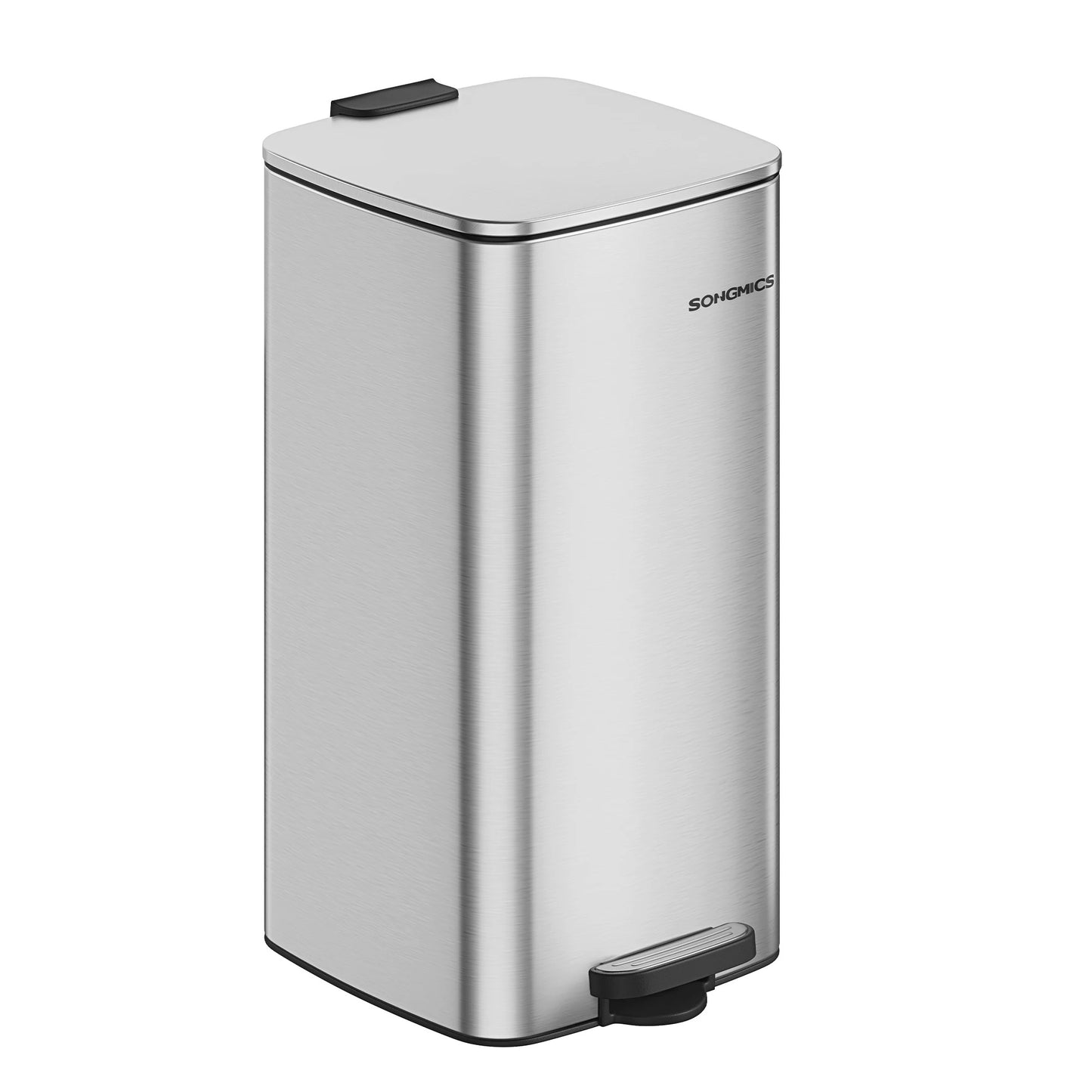 Poubelle de Cuisine 30 L à Pédale en Acier avec Couvercle Élégant et Ouverture Facile