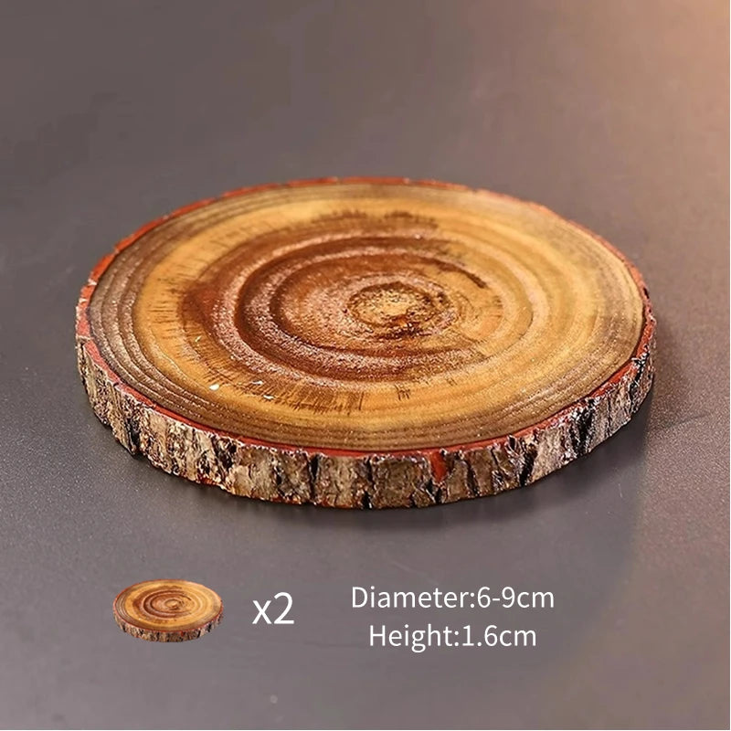 Sous-Verres Ronds  – Lot 1, 2 / 6 pièces avec un diamètre de 6-9 cm et une hauteur de 1,6 cm