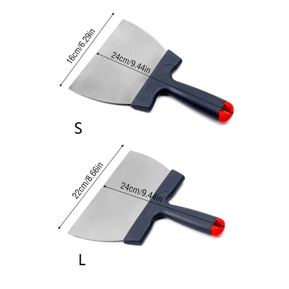 Spatule à tremper et à étaler le chocolat en inox avec des dimensions S et L pour la pâtisserie