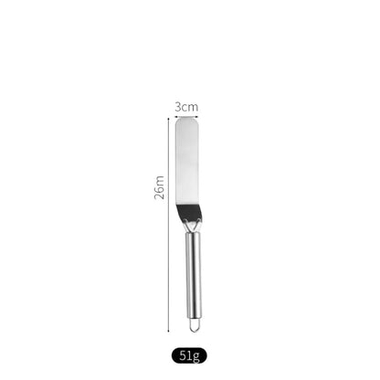Spatule Coudée à Glaçage en Inox – Droite ou Courbée avec dimensions de 26 cm et 3 cm