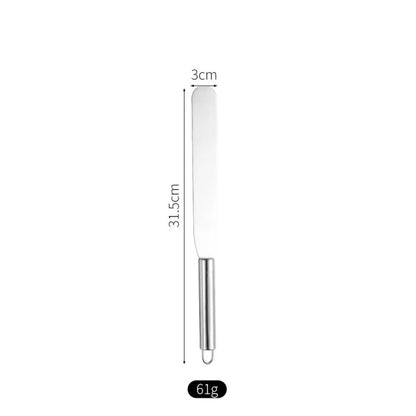Spatule Coudée à Glaçage en Inox – Droite ou Courbée, mesurant 31,5 cm de longueur, idéale pour la pâtisserie