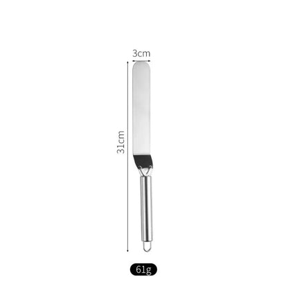Spatule Coudée à Glaçage en Inox – Droite ou Courbée avec une longueur de 31 cm et une largeur de 3 cm