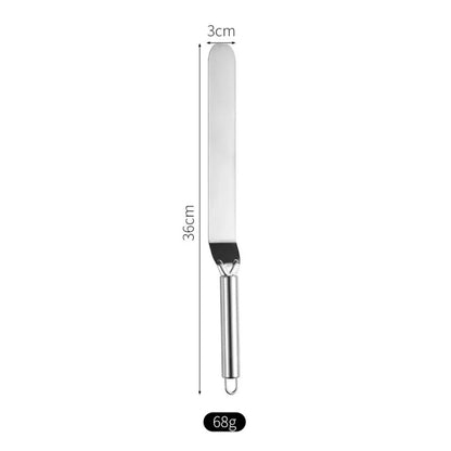 Spatule Coudée à Glaçage en Inox – Droite ou Courbée, parfaite pour décorer vos gâteaux et pâtisseries