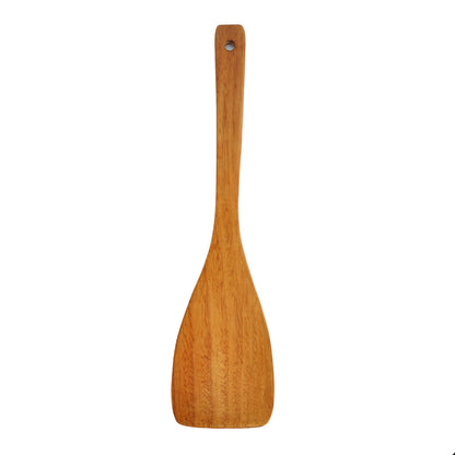 Spatule en Bois Naturel pour Poêle Antiadhésive avec une forme ergonomique pour une cuisson facile