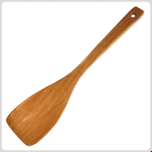 Spatule en Bois Naturel pour Poêle Antiadhésive, parfaite pour mélanger et servir vos plats