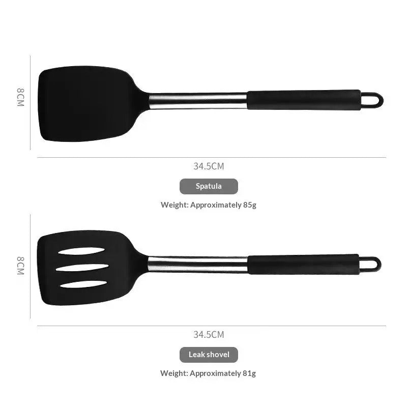 Spatule en silicone résistante à la chaleur pour poêle antiadhésive  ergonomique
