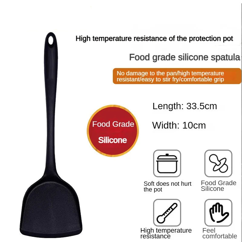 Spatule silicone AOLI-WJT – Antiadhésive en silicone alimentaire, résistante à haute température, 33,5 cm de long