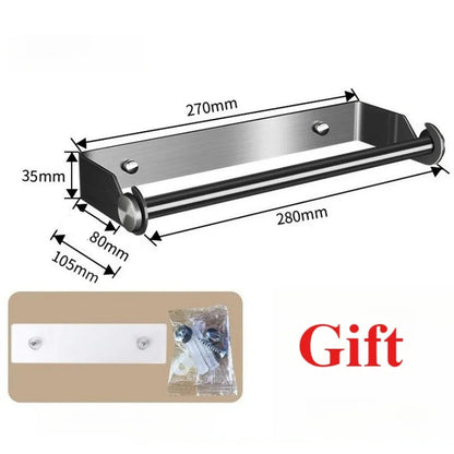 Support mural essuie-tout – Rangement pratique cuisine en acier inox 280mm avec kit fixation mural inclus par Ustensile de chef