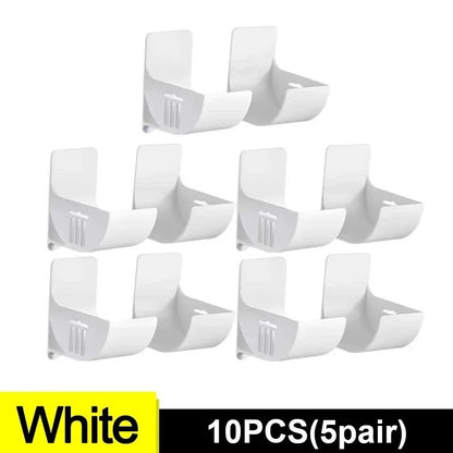 Support Mural pour Sacs Poubelle Auto-Adhésif Blanc, ensemble de 10 pièces pour rangement pratique à la maison