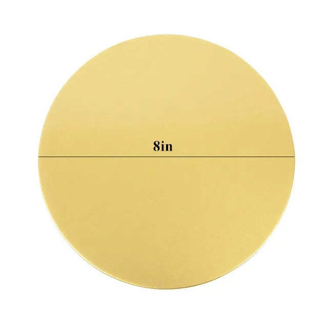 Supports à Gâteau Ronds Or de 8 pouces, Lot de 10, idéal pour la présentation de gâteaux