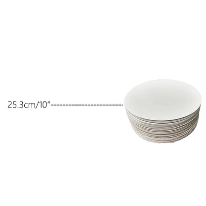 Supports Gâteaux Jetables Solides - Lot de 20, plaque ronde blanche de 25,3 cm idéale pour les fêtes