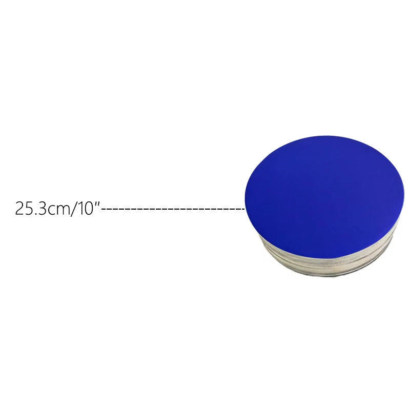 Supports Gâteaux Jetables Solides - Lot de 20 en bleu avec un diamètre de 25,3 cm