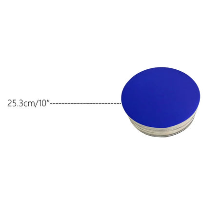 Supports Gâteaux Jetables Solides - Lot de 20 en bleu avec un diamètre de 25,3 cm