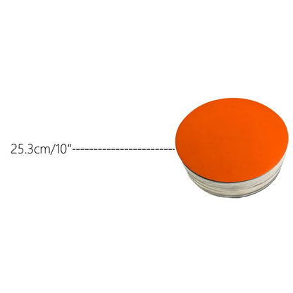 Supports Gâteaux Jetables Solides - Lot de 20 avec une finition orange et un diamètre de 25,3 cm
