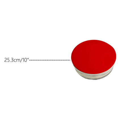 Supports Gâteaux Jetables Solides - Lot de 20 en rouge, diamètre de 25,3 cm pour présenter vos gâteaux.