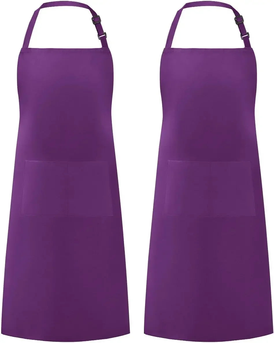 Tablier professionnel unisexe – Résistant et ajustable de couleur violette avec poche frontale pour cuisine