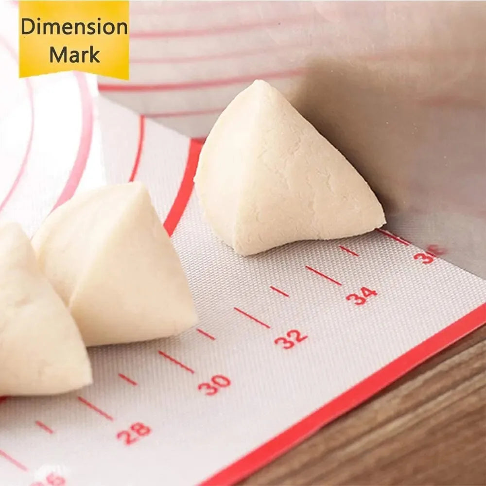 Tapis de Pâtisserie en Silicone avec repères pour pétrir, étaler et mesurer la pâte facilement