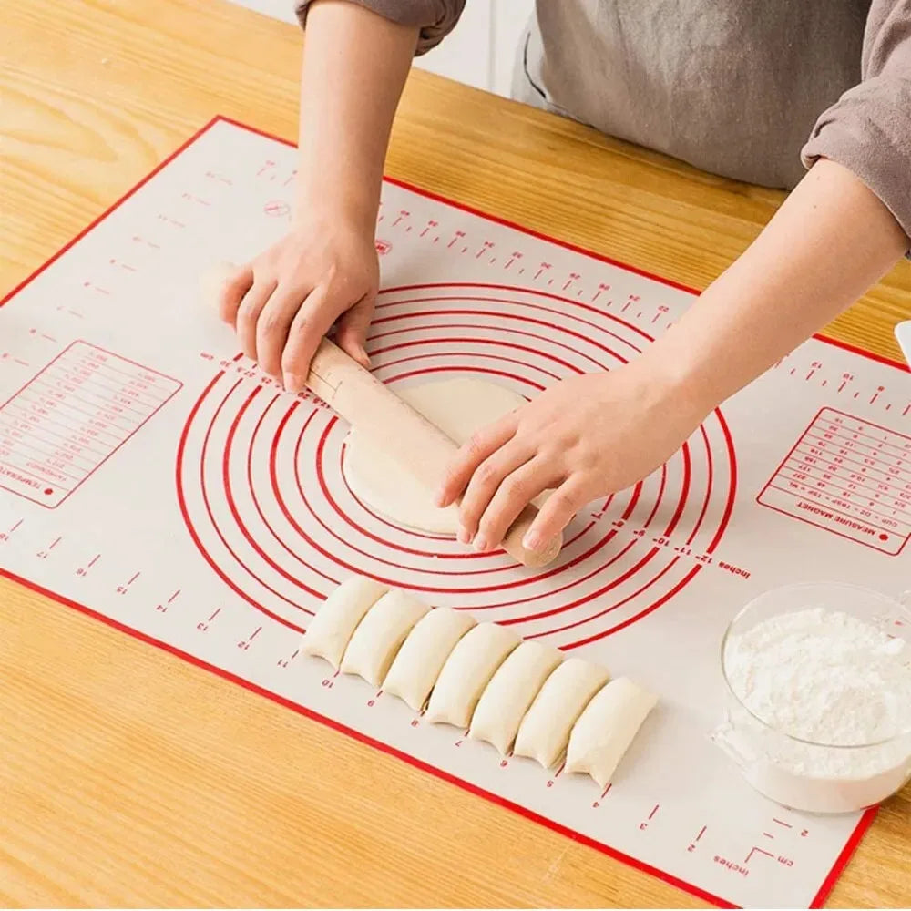 Tapis de Pâtisserie en Silicone avec repères pour pétrir, étaler et mesurer facilement la pâte