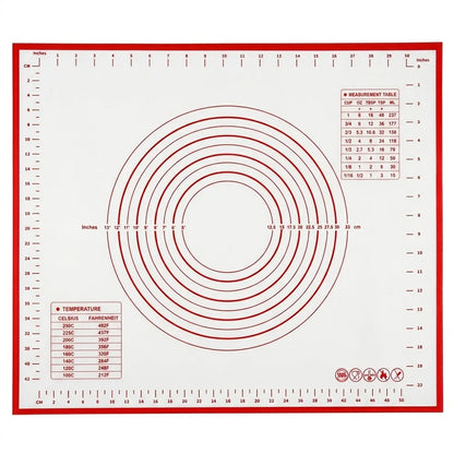 Tapis de Pâtisserie en Silicone – Pétrir, Étaler et Mesurer avec des repères de mesure clairs