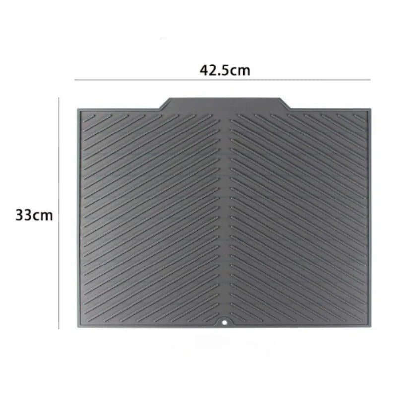 Tapis d’Égouttage Vaisselle en Silicone – 42,5 × 33 cm avec texture antidérapante pour un séchage optimal